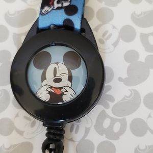 Disney Mickey Mouse sassy face lanyard blue